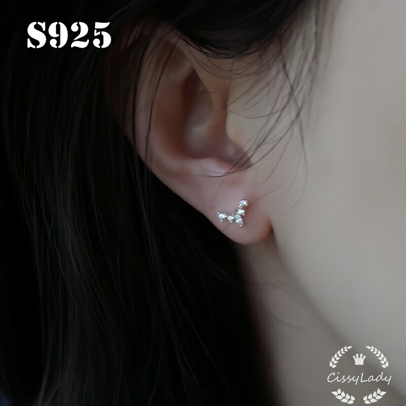 S925 レディース人気ピアス CZダイヤ V型 プチ ミニピアス 小さい 小ぶり セカンドピアス 職場アクセサリー ギフト プレゼント 妻彼女娘母 金属アレル...