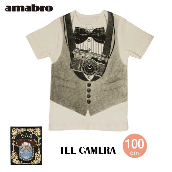 【セール】あす楽 送料無料 amabro アマブロ BAB TEE バブ Tシャツ ベビー服 100cm CAMERA カメラ ■ 赤ちゃん ベビー ベビー用品 出産祝い ベビーギフト