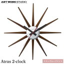 アトラス 時計 あす楽 送料無料 壁掛け時計 アートワークスタジオ ARTWORKSTUDIO ATRAS2-Clock アトラス2 ウォールクロック TK-2074 BN ブラウン