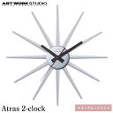 アトラス 時計 送料無料 ARTWORKSTUDIO アートワークスタジオ ATRAS2-Clock アトラス2ウォールクロック TK-2074 WH ホワイト