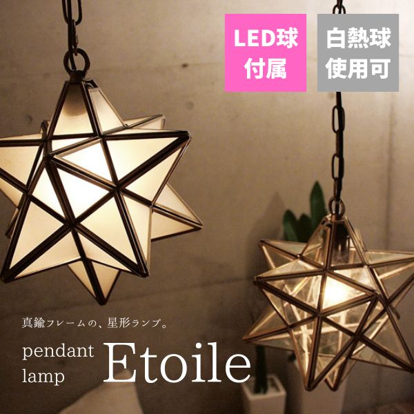 送料無料 LED球付属 間接照明 照明 ペンダントランプ ディクラッセ DI CLASSE Pendant Lamp エトワール Etoile LED球 フロスト クリア LP3091