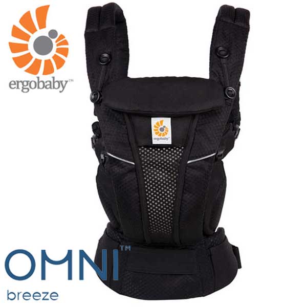 正規品 送料無料 エルゴベビー Ergobaby ベビーキャリア Baby carrier オムニブリーズ OMNI BREEZE オニキスブラック CREGBCZ360PONYX 抱っこ紐 抱っこひも メッシュ 赤ちゃん 出産祝い 新生児 おんぶひも