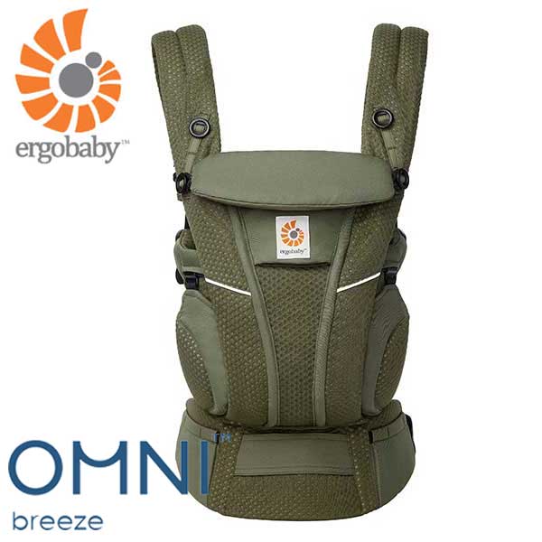 正規品 送料無料 エルゴベビー Ergobaby ベビーキャリア Baby carrier オムニブリーズ OMNI BREEZE オリーブグリーン CREGBCZ360POLIVE 抱っこ紐 抱っこひも メッシュ 赤ちゃん 出産祝い 新生児 おんぶひも