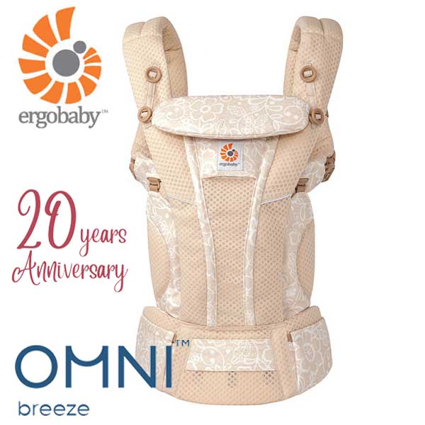 【日本正規品】送料無料 エルゴベビー Ergobaby ベビーキャリア Baby carrier オムニブリーズ OMNI BREEZE クリームフラワーレース CREGBCZ360PCRMFLR 抱っこ紐 抱っこひも メッシュ 赤ちゃん 出産祝い 新生児 おんぶひも