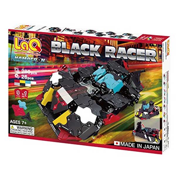 LaQ ラキュー Hamacron Constructor ハマクロン コンストラクター Black Racer ブラックレーサー 280pcs+26pcs 知育玩具 おもちゃ ブロック パズル クリスマス 誕生日 プレゼント 男の子 女の子