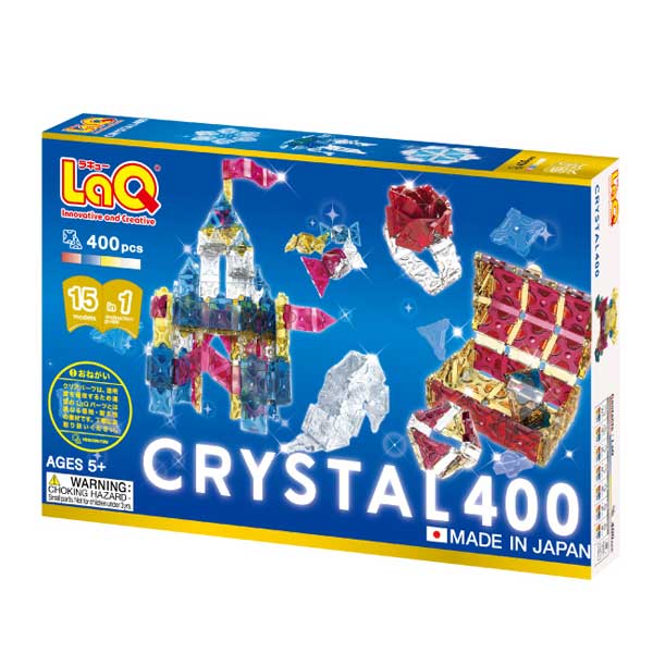 LaQ ラキュー クリスタル 400 400pcs 知育玩具 おもちゃ ブロック パズル クリスマス 誕生日 プレゼント 男の子 女の子