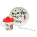 あす楽 ムーミン Moomin ムーミンバレー メラミンギフト3点セット MNX060085 子供用食器セット キャラクター マグカップ プレート スプーン マルティネックス martinex ギフト プレゼント クリスマス 誕生日 出産祝い 御祝