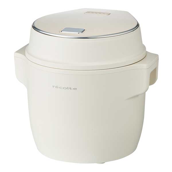 【送料無料】炊飯器　小型　2.5合　一人用　二人用　一人暮らし　二人暮らし　recolte　レコルト　Compact Rice Cooker　コンパクトライスクッカー　RCR-1（W）　White　ホワイト　炊飯ジャー　ご飯　お米　引っ越し祝い　新築祝い　新居　ギフト　プレゼント