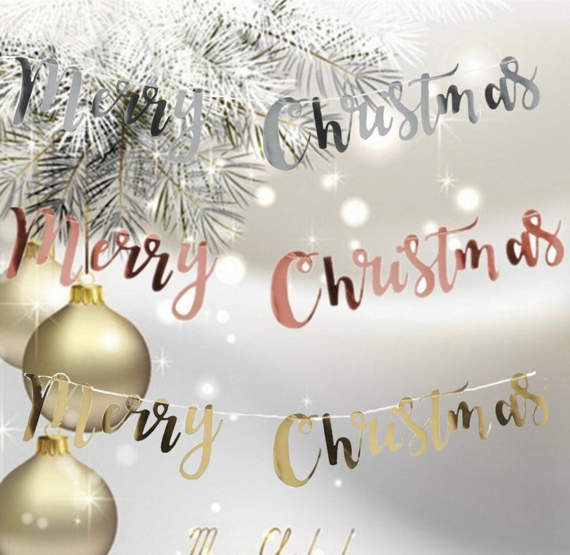 Rakuten - 送料無料 クリスマス メリークリスマス ガーランド 飾り 飾りつけ 筆記体 オシャレ デコレーション インテリア merry christmas