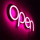 OPEN看板 ネオン管 アメリカン アンティーク NEON オープン SIGN LED 看板 お洒落 ヴィンテージ 欧米 壁掛け カフェ 喫茶店 レストラン 広告用看板 お店 居酒屋 自宅の装飾 インテリアショップ H150mm x W400mm ピンク