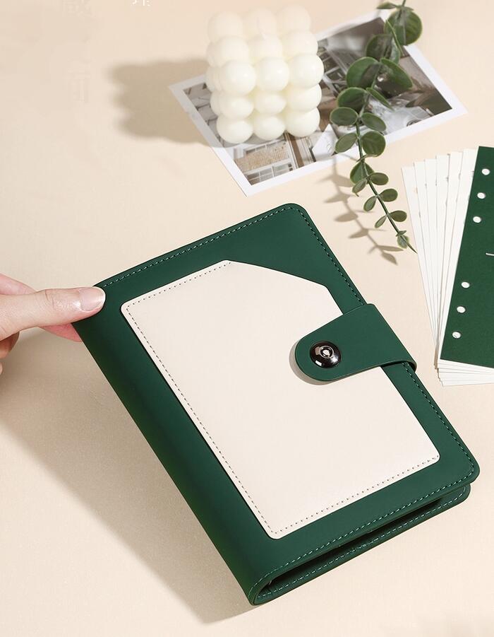 高級品 ビジネス手帳 手帳カバー リフィル A6サイズ システム手帳 ダイアリー PUレザー タイプおしゃれ かわいい 大学ノート ドーリング紙 メモ帳 ノート...