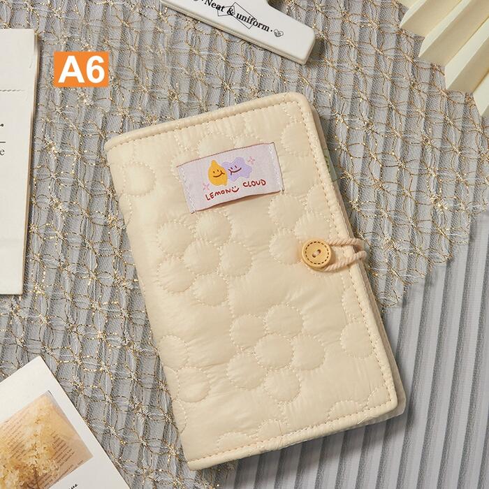 システム手帳 布製カバー A6 布地 布生地 リフィル 6穴 リング 木製ボタン ノート 手帳 ドーリング紙 メモ帳 バインダー スケジュール帳 就職 プレゼン...