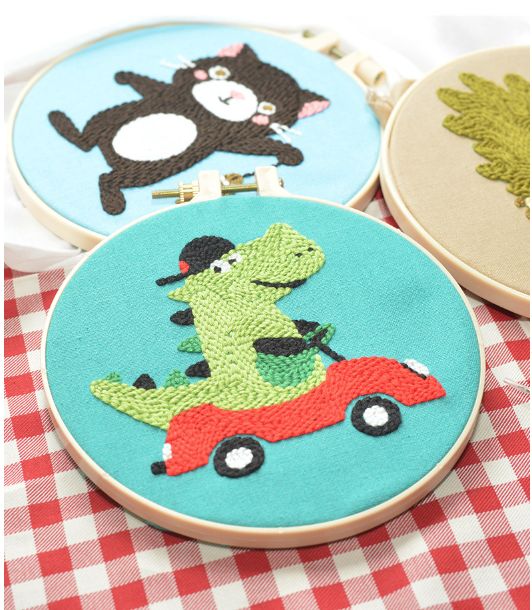 パンチニードル キット 刺繍セット フェルト 絵 キット 3D 立体 刺し絵 ウールフェルトセット フェルト手芸 刺しゅう Diy 径20cm 手芸用品材料 フェルトクラフト カラフル ウールキャンディ