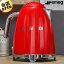 あす楽 電気ポット スメッグSMEG 電気ケトル KLF03RDJP レッド 赤 ケトル コードレスケトル おしゃれ デザイン家電 かわいい 湯沸かしケトル 湯沸かしポット 湯沸かし器 湯沸し器 スタイリッシュ キッチン家電 レトロ