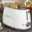 あす楽 即納 トースター スメッグSMEG ポップアップトースター ホワイトTSF01WHJP 白 ポップアップ式 おしゃれ デザイン家電 スタイリッシュ イタリア キッチン家電 かわいい インテリア レトロ ポップアップ パン焼き トースター パン焼き機 パン焼き器 可愛い 2枚 2枚焼き