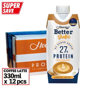 【これ1本でプロテインが27g】ベターシェイク プロテインミルクシェイク（カフェラテ）330ml x 12本（ケース販売）ミルクプロテイン Better Shake Protein Drink ( Coffee Latte ) Milk Protein )