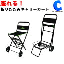 キャリーカート 折りたたみ 買い物 座れる チェア付き 台車...