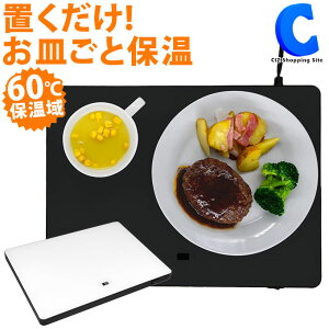 [ あす楽 ][ 送料無料 ] ホットプレート 保温プレート ビュッフェプレート 温度設定 60℃ ～ 110℃ フードウォーマー 電気保温プレート お弁当 ピザ ハンバーガー 熱燗 おつまみ 置くだけ保温 簡単操作 バイキング 全2色 ブラック ホワイト プレートサイズ 約26×35cm