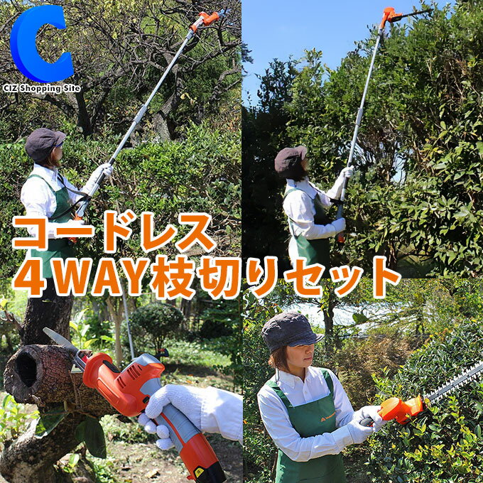 [ クーポン配布中 ] コードレス剪定バリカン ハンディ高枝のこぎり 充電式 家庭用 軽量 YARDFORCE ヤードフォース 12Vコードレス4WAY枝切りセット LS-A30BN-JP ヤードフォース高枝シリーズ 電動のこぎり 電動ノコギリ 電動バリカン 【メーカー直送】