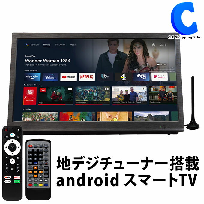  スマートテレビ 小型 Android ポータブルテレビ 14インチ 地デジチューナー搭載 動画視聴 TV 持ち運び 車内 車中 車載バッグ DCアダプター ACアダプター リモコン 付属 サブモニター HDMI入力 自立スタンド 壁掛け android