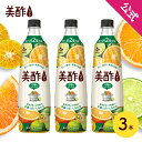 【スーパーSALE☆エントリーでポイント10倍】 美酢 太陽のシトラス 3本セット 公式 希釈式 900mL 果実酢 飲むお酢 着色料無添加 お酢飲料 みちょ 常温 ドリンク お酢 ビネガードリンク フルーツ 飲み比べ CJ CJFOODS 大容量 ジュース 健康 腸活 韓国