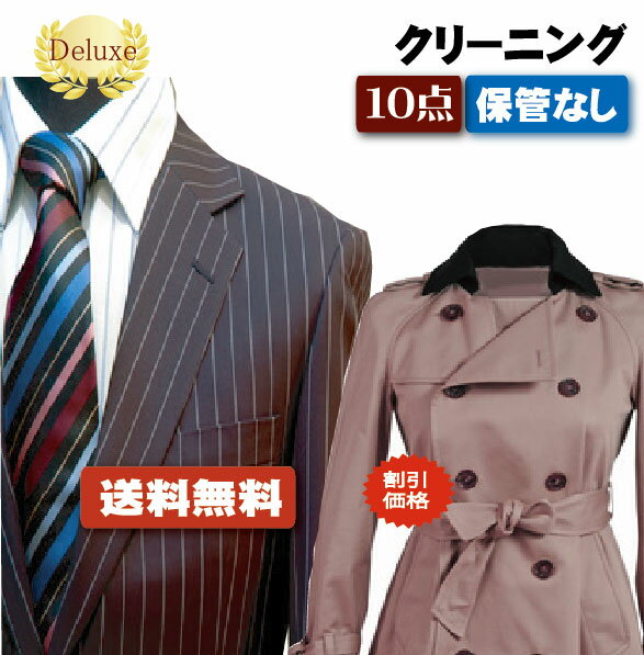 【往復送料無料】宅配クリーニング　デラックスクリーニング10点保管なし【クリーニング/宅配/保管】