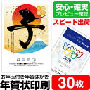 【年賀状印刷】【30枚】 年賀状 2020 お年玉 くじ付き...
