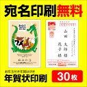 年賀状印刷 3年連続売上1位 宛名印刷無料 30枚 年賀状 2024 お年玉 くじ付き 挨拶文変更可能 自由編集 年賀状印刷 年賀はがき 年賀ハガキ スタンプ 辰年 法人 年賀状ソフト不要