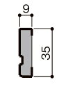廻り縁 / スリム 定尺:4,000mm ■-5004-MBJC 入数:4 リノバ 造作材 LIXIL リクシル TOSTEM トステム