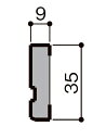 廻り縁 / スリム 定尺：4,000mm ■-5004-MBJC 入数：4 リノバ 造作材 LIXIL リクシル TOSTEM トステム