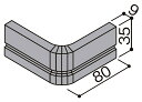 廻り縁丸コーナー部材 埋込みタイプ用 スリム 入数：4個 ■-5006-MBJF 造作材 LIXIL リクシル TOSTEM トステム