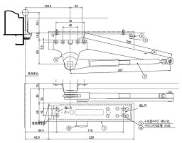 ドアクローザー 2ストップ仕様 / バックチェック機構なし 部品色：オータムブラウン G-0005-DVAA 交換用 部品 LIXIL リクシル TOSTEM トステム