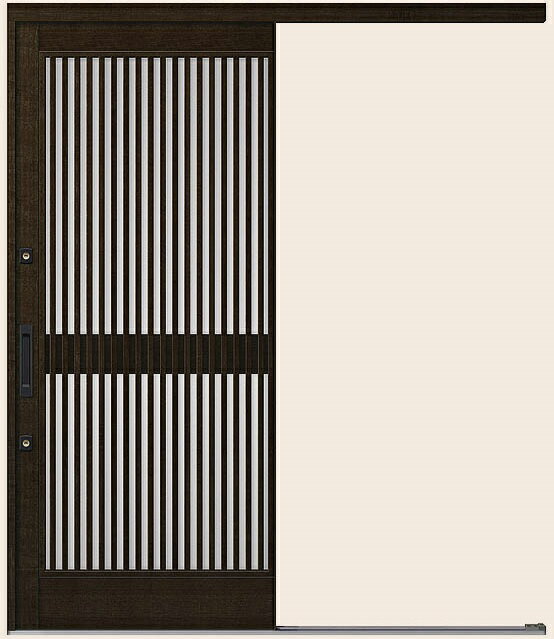 花伝 K6 一筋片引き戸 ランマなし 90型 千本格子 16919 W：1,692mm × H：1,964mm 玄関引戸 LIXIL リク..