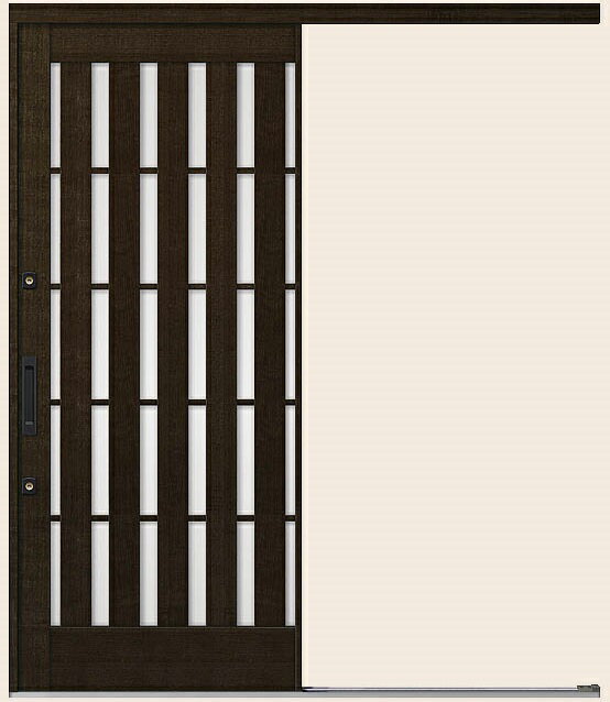 花伝 K6 一筋片引き戸 ランマなし 94型 板子格子 16919 W：1,692mm × H：1,964mm 玄関引戸 LIXIL リク..