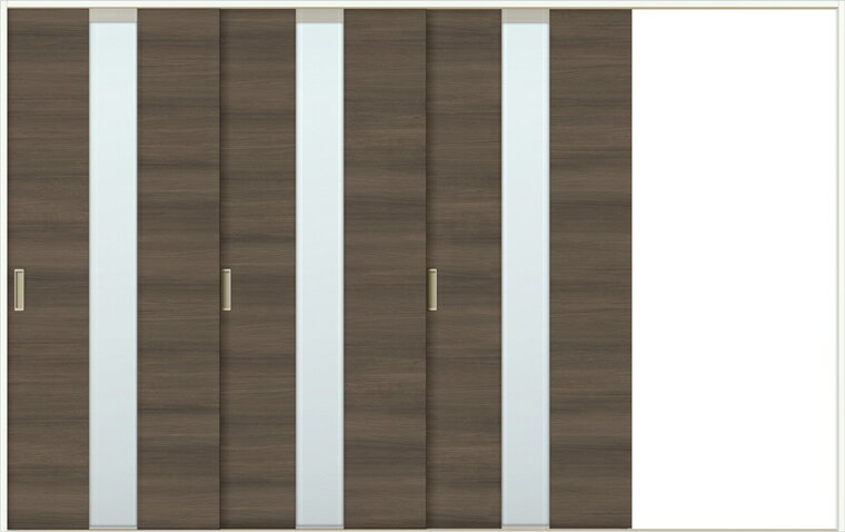 特注サイズ ラシッサD ラテオ 室内引戸 Vレール方式 片引戸3枚建て ALKT-LGM 錠なし W：2308-3916mm × H：1728-2425mm ノンケーシング / ケーシング