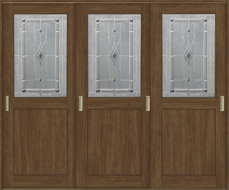 ラシッサS 室内引戸 Vレール方式 引違い3枚建て ASHT-LWB 錠無し 2420 W：2,432mm × H：2,023mm ノンケーシング / ケーシング LIXIL リクシル TOSTEM