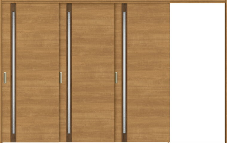 ラシッサS 室内引戸 間仕切り 上吊引戸 片引戸 3枚建て ASMKT-LGF 錠無し 3223 W：3,220mm × H：2,306mm ノンケーシング / ケーシング LIXIL TOSTEM