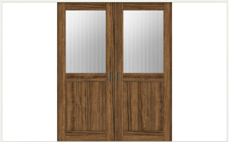 特注サイズ ラシッサDヴィンティア 室内引戸 Vレール方式 引分け戸 AVWH-LGH 錠無し W：2341-3949mm × H：1728-2425mm ノンケーシング / ケーシング