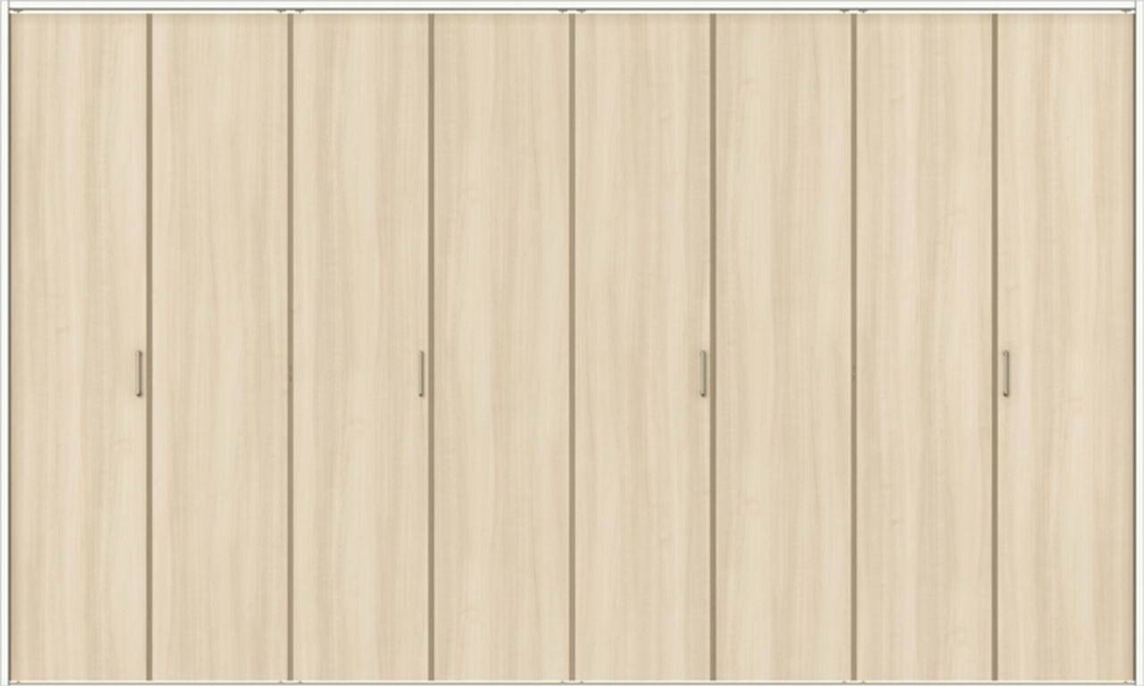 ラシッサDキナリモダン クローゼット 折戸レールタイプ 8枚折戸 AKCF-LAA 3423 W：3,376mm × H：2,306mm ケーシング枠仕様 LIXIL TOSTEM