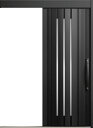 エルムーブ2 一本引き L12型 アルミ色 システムキー / リニアスライド仕様 呼称:183 W:1,838mm × H:2,150mm スライディングドア ...