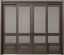 リシェント玄関引戸2 4枚建てランマなし SG仕様 S60型 アルミ色 手動タイプ 特注サイズ W:2,357〜3,800mm × H:1,584〜2,300m...