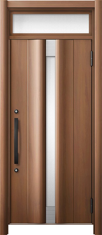 リシェント 玄関ドア3 高断熱仕様 / 非防火 12N型 木目調 片開きランマ付き 特注サイズ W：822～943mm × H：2,076～2,600mm カバー工法 LIXIL TOSTEM