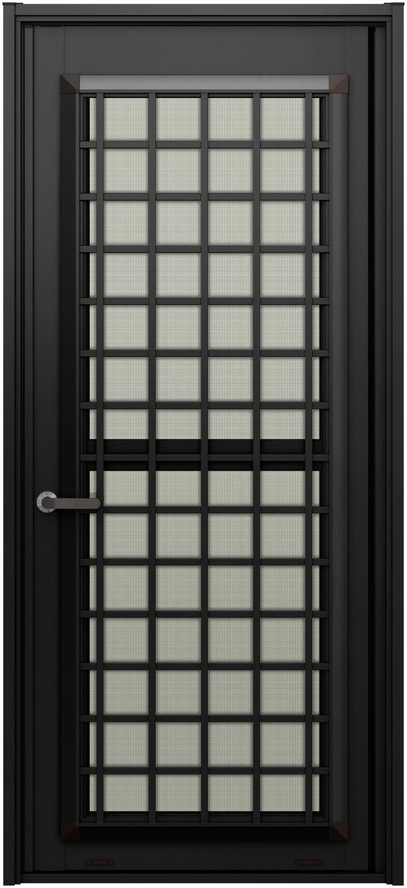 リシェント勝手口ドア ランマなし 高断熱・四方額縁 / 採風タイプ GA型(井桁格子) W：524〜916mm × H：1,426〜2,256mm LIXIL リクシル TOSTEM トステム