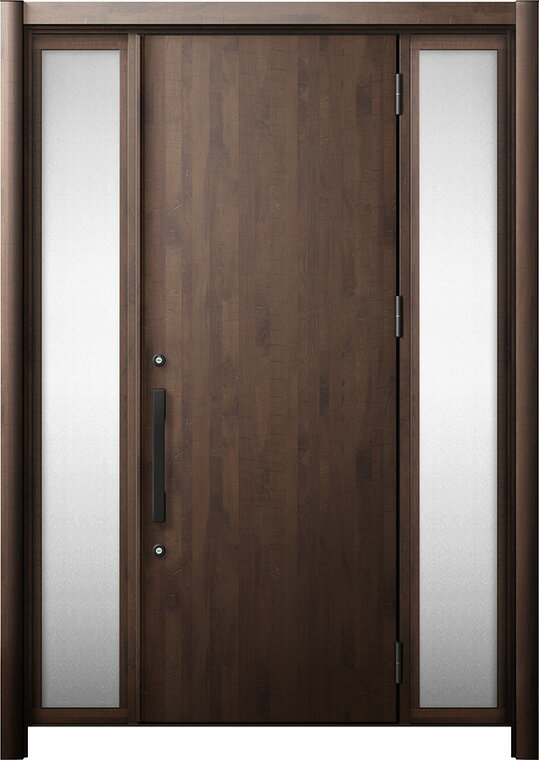 リシェント 玄関ドア3 断熱仕様 / 非防火 K2 M17型 アルミ色 両袖 特注サイズ W：1,030～1,695mm × H：1,739～2,439mm カバー工法 LIXIL TOSTEM