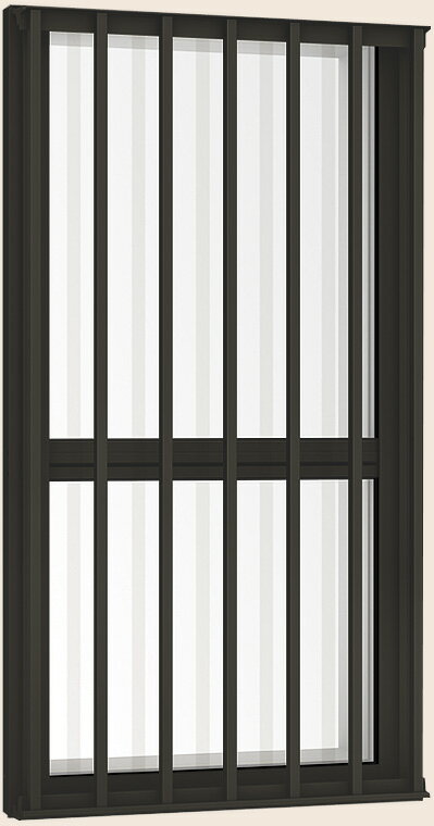 サーモスL 面格子付き 上げ下げ窓FS Low-E複層ガラス / アルミスペーサー仕様 02613 W：300mm × H：1,3..