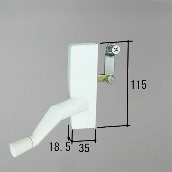 三協 アルミ 旧立山 アルミ窓・サッシ部品:ルーバー窓:オペレーターハンドル（左）:オペレーターハンドル(WB3003L0-WH) DIY リフォーム