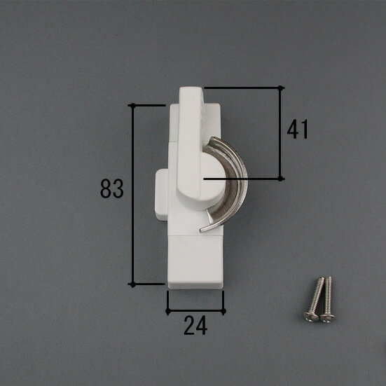 三協 アルミ 旧立山 アルミ窓・サッシ部品:台形・角型・トップライト出窓（引違い窓）:クレセント（左勝手）:クレセント(WB4589L0-WH) DIY リフォーム