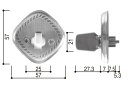 補助錠サムターン / 1個入り HH-J-0040 交換用 部品 YKK AP(4)