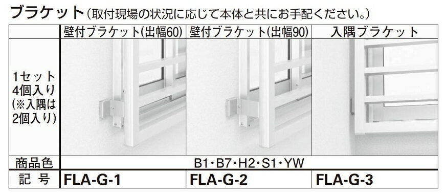高強度面格子 建具 Fla 横格子 W 1 壁付ブラケット付き 17609 W 1 850mm Ykk H 1 030mm 窓まわり Ykk Ap Clair クレール 店