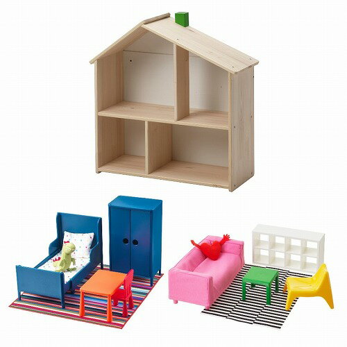 【あす楽】【セット商品】IKEA イケア 人形遊びミニチュア家具3点セット cs008 FLISAT フリサット HUSET フーセット ベビートイ おもちゃ ぬいぐるみ 人形 ドールハウス おしゃれ シンプル 北欧 かわいい